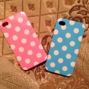 RESERVED!Bundle of 2 Cute, Polka Dot iPhone 4/4s