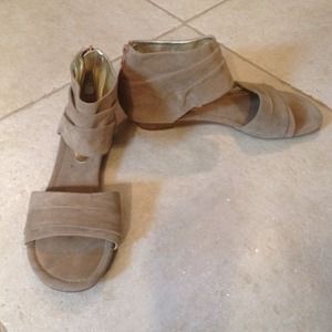 Gladiator sandals, taupe,  sz 10