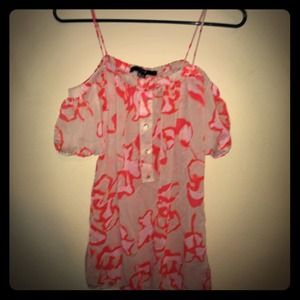 Off the shoulder sheer top