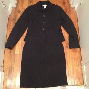 Isaac Mizrahi pinstripe business skirt suit