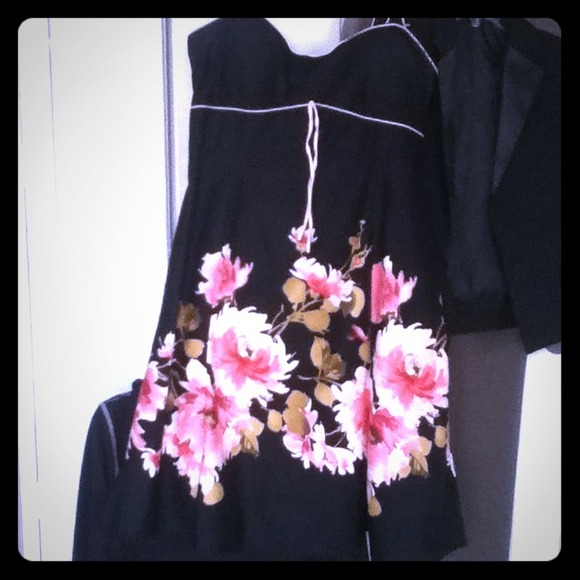 Black flower dress