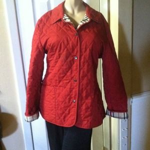 Burberry Red quilted Nova jacket Sz. Large Reg.