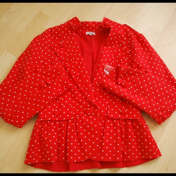 Red & white polka dot jacket