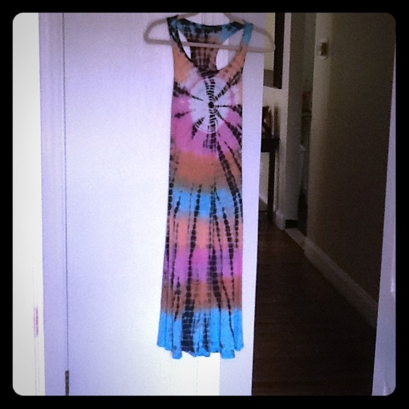 Tye dye multi colored dress
