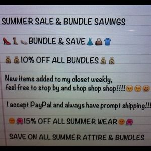 Summer & Bundle Sale