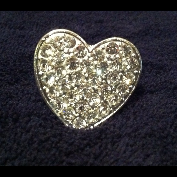 Heart Shaped Bling Ring Adjustable Free w purchase