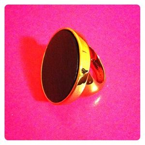 Ann Taylor wood circle statement ring