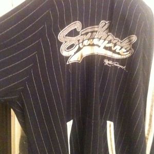 Men's black pinstriped Southpole hoody