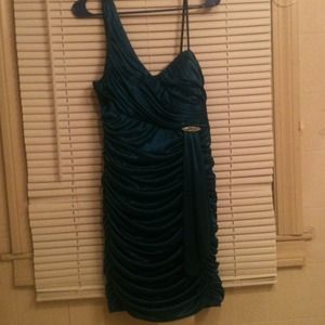 Blue one shoulder dress