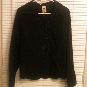Black dress shirt w/collar