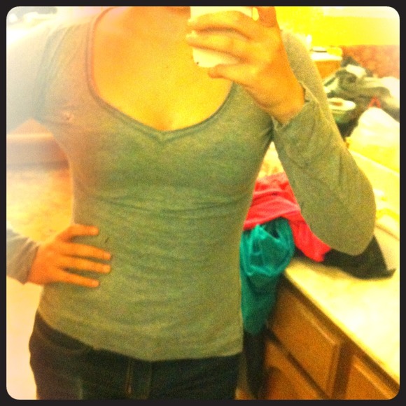 Gray comfortable fabric long sleeve