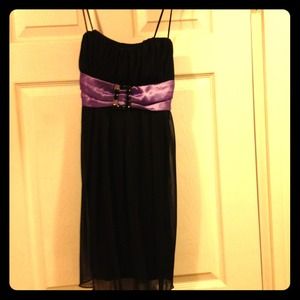 Black Dress with purple