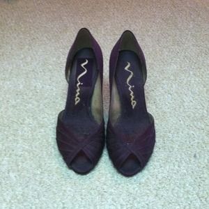 Dark purple shoes