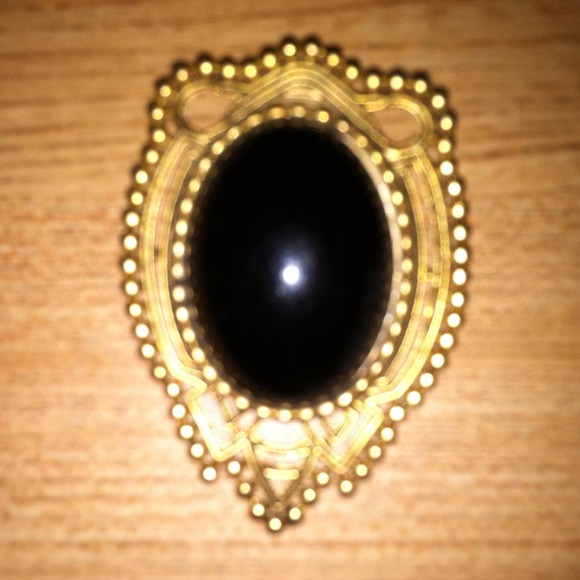 Vtg Bright Golden Onyx Broach