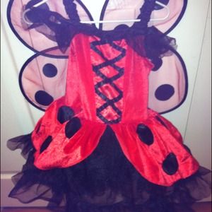 Toddler girls lady bug costume w/ or w/o shoes