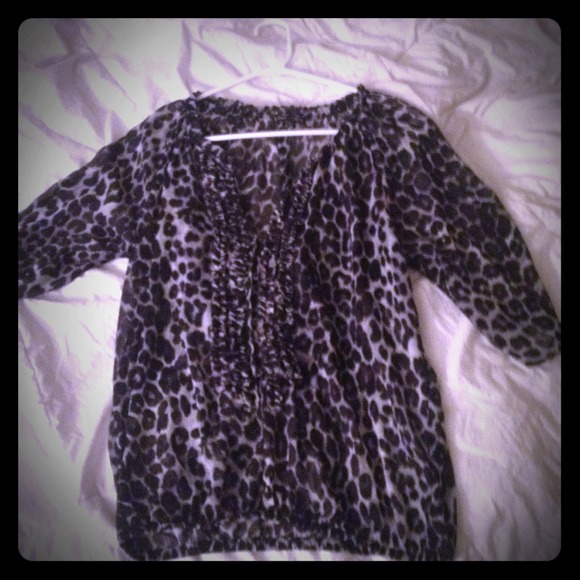 SOLD Sheer Express Leopard Print Shirt