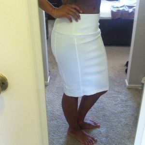 White pencil skirt