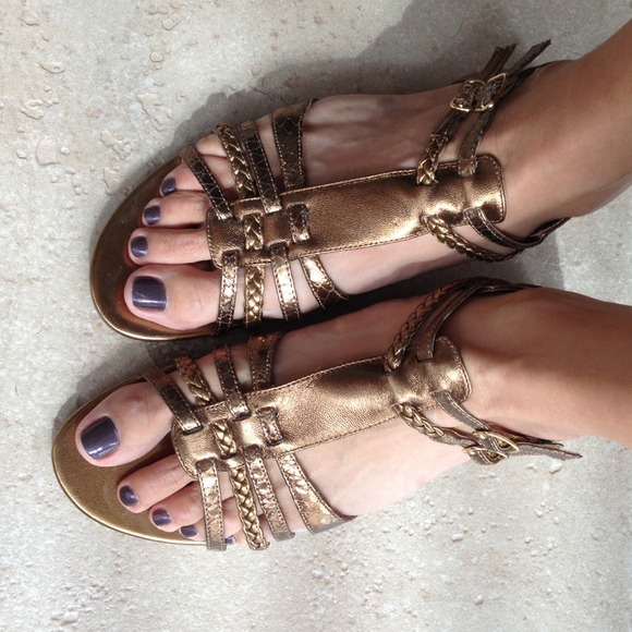 Nine West bronze gladiator sandals