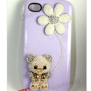 Pearl Bear with Flower iPhone 4/4S Case
