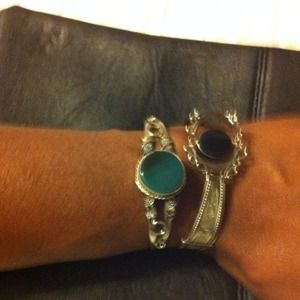 *****SOLD*****Two sliver tone bracelets