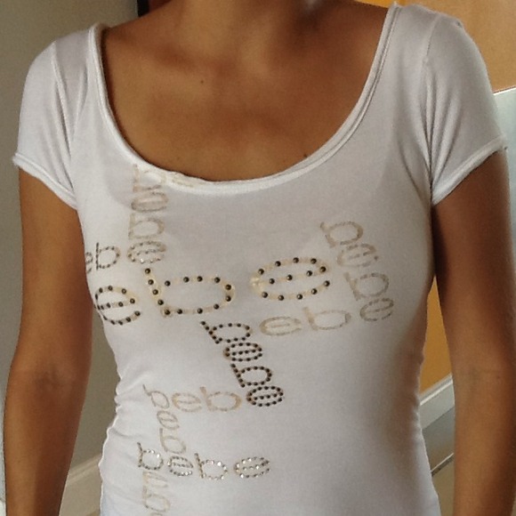 🔴Reserved🔴Bebe white shirt size medium