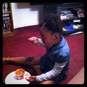 This my baby girl eating