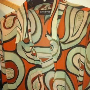 SOLD.......!!!!!Somewhat sheer blouse by  "NY&Co"