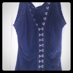 Black/grey tunic/dress w/ hook n eye closure