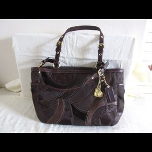 COACH Brown Patchwork Purse. NWOT