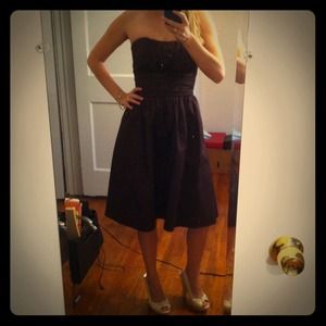 Chocolate brown dress with pockets, size XXS or 00