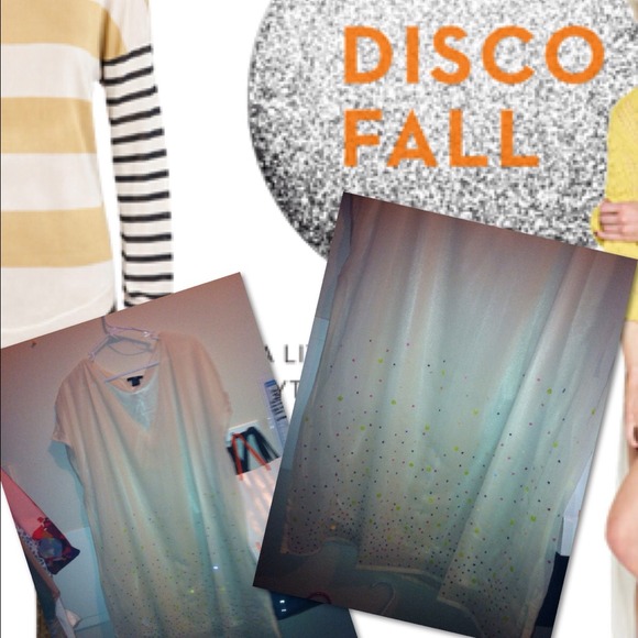 H&M White Shift Dress with Ombré Sparkle!