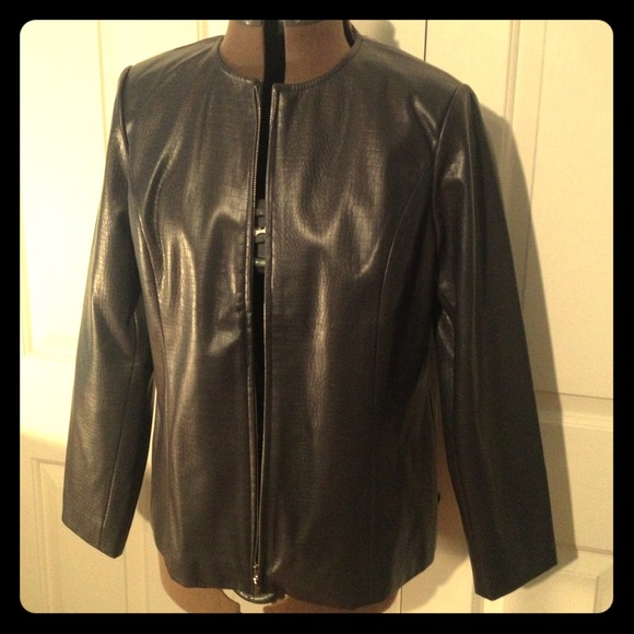 Leather like grey jacket