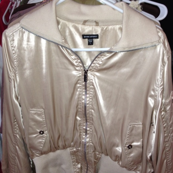 Metallic bebe jacket