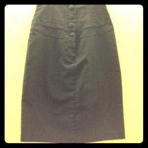 Black high waisted pencil skirt.