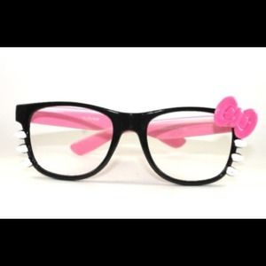 Pink/Black Hello Kitty Glasses