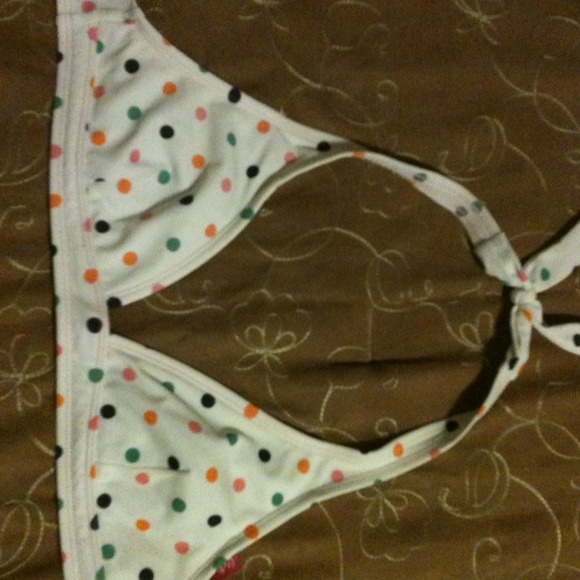 Polka-dot bikini top