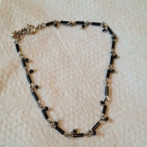 Delicate black anklet