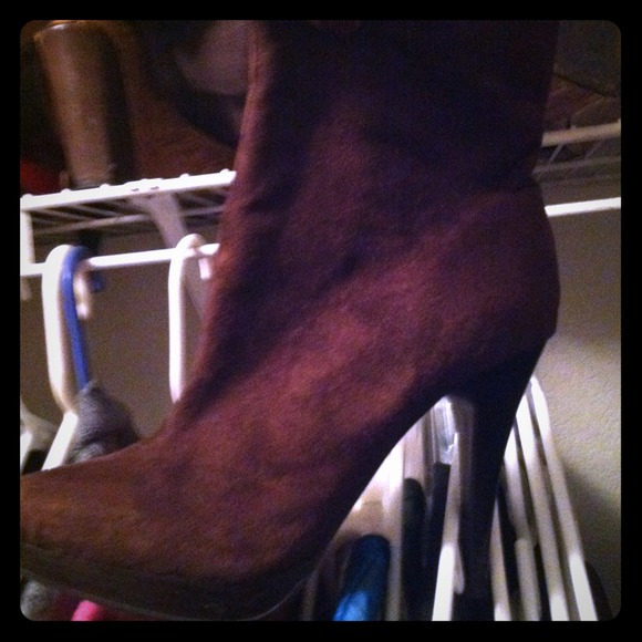 Brown stiletto boots ankle length - Picture 1 of 1