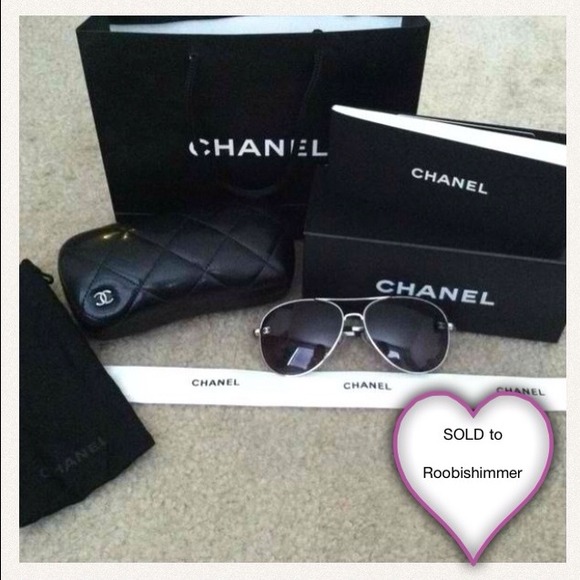 SOLD. Chanel aviator sunglasses