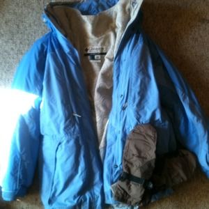 Columbia interchangeable jacket & Columbia mittens