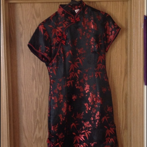 SOLD Asian dress slits on side