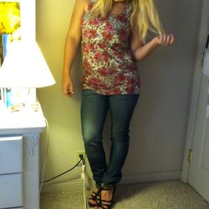 Floral print forever 21 top