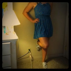 Forever 21 Blue dress with orange flowers