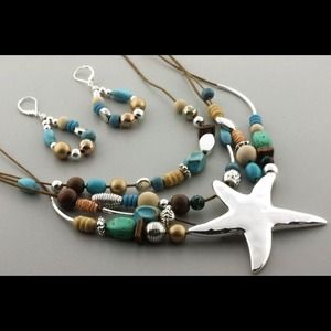 💥Starfish Necklace And Earring Set