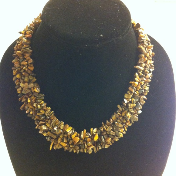 Handmade real stone necklace