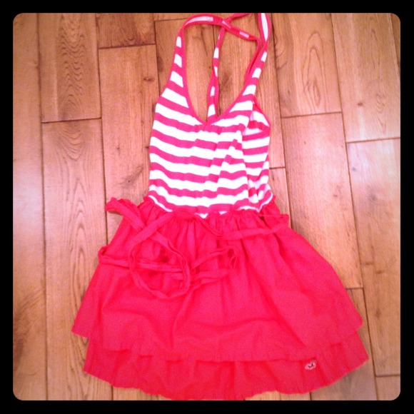 Hot pink and white hollister dress bundle