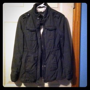 Warm Winter Charcoal Grey Coat with fur inside