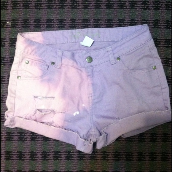 Bleached High Waisted Shorts
