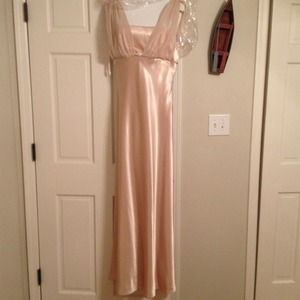 Long gold gown worn once size large 8-10