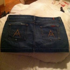 7 jean skirt- worn several times only